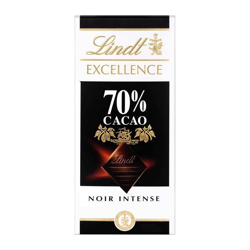 LINDT Excellence - Chocolat noir - 70% cacao 100g