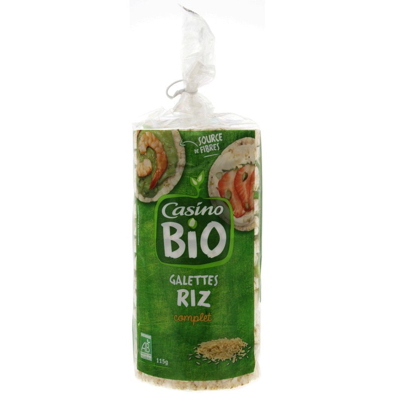 CASINO BIO Galettes de riz complet Bio 115g CASINO BIO Galettes de riz complet Bio 115g