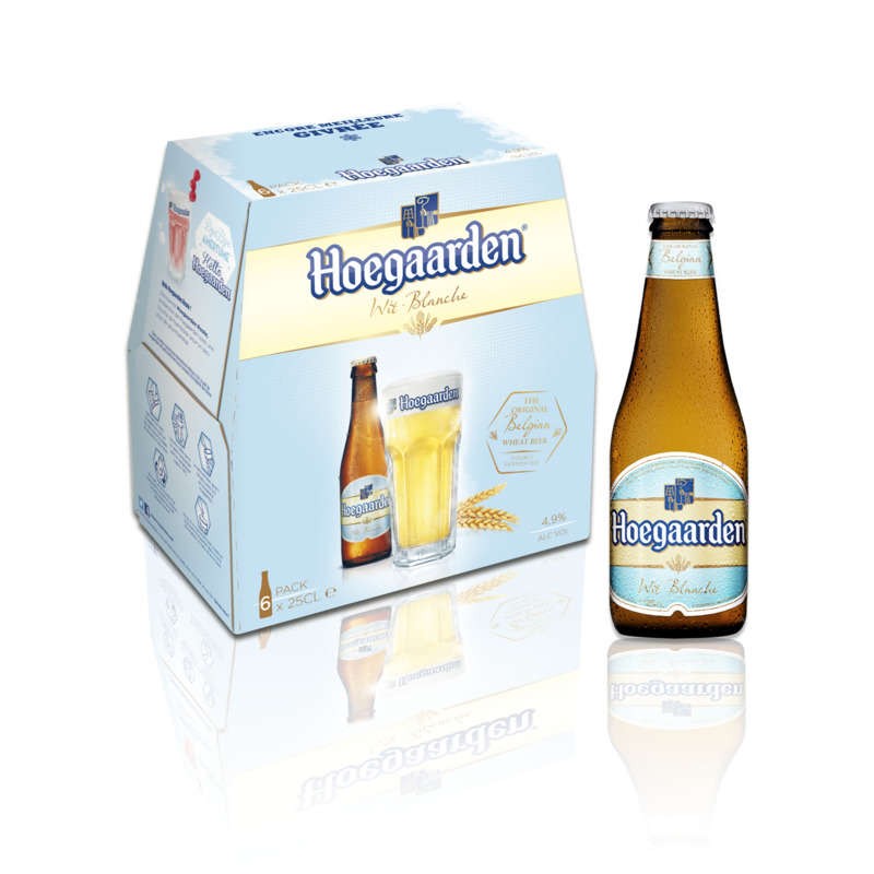 HOEGAARDEN Bière blanche 4.9° 6x25cl HOEGAARDEN Bière blanche 4.9° 6x25cl