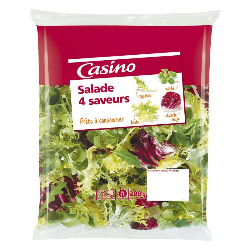 CASINO Salades aux 4 saveurs 200g Casino 200g CASINO Salades aux 4 saveurs 200g Casino 200g