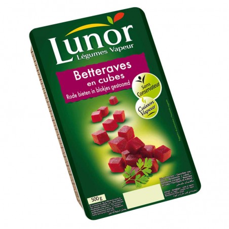 LUNOR Légumes vapeur - Betteraves en cubes 500g