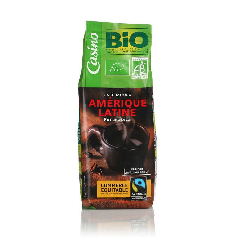 CASINO BIO Café moulu Amérique Latine - pur arabica 250g CASINO BIO Café moulu Amérique Latine - pur arabica 250g