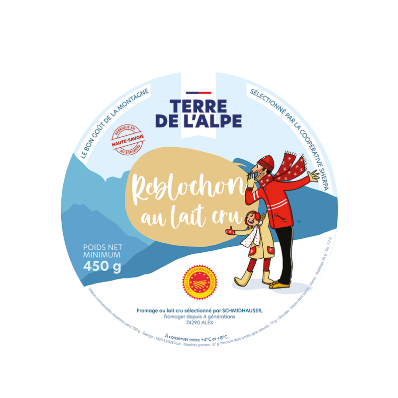 TERRE DE L'ALPE Reblochon Fruitier - 500g TERRE DE L'ALPE Reblochon Fruitier - 500g